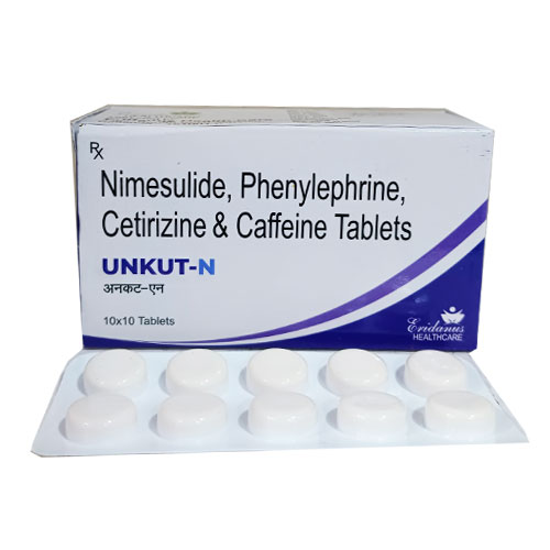 Nimesulide, Phenylephrine HCl, Cetirizine and Caffeine Tablets